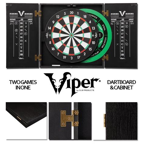 viper hideaway cabinet & steel-tip dartboard|Viper Hideaway Dartboard Cabinet w/ Reversible .